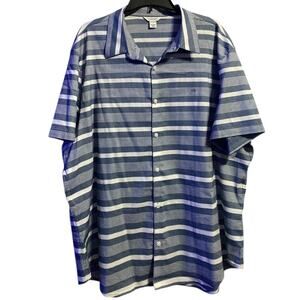 Calvin Klein Blue Striped Button Down Shirt XXL